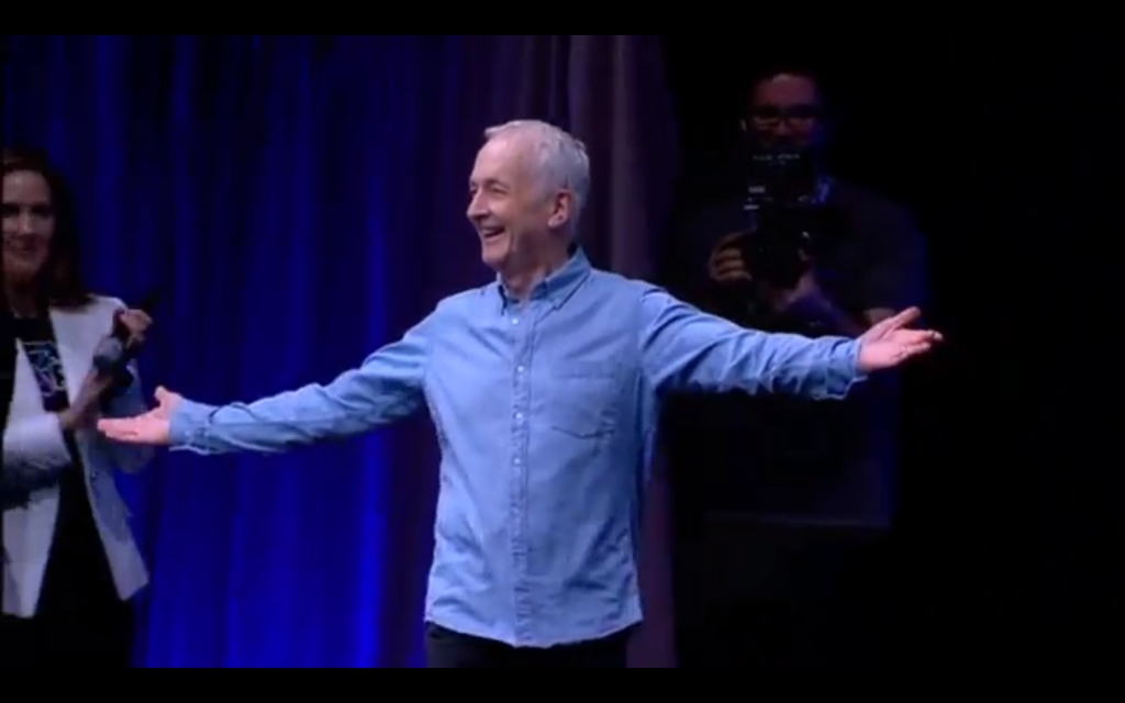 Anthony Daniels (C-3PO) on stage.